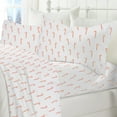 thumbnail image 1 of Great Bay Home Printed Velvet Plush Warm and Cozy Fleece Sheet Set  (Full, Candy Canes), 1 of 2