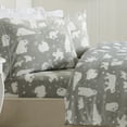 thumbnail image 1 of Great Bay Home Printed Velvet Plush Warm and Cozy Fleece Sheet Set  (Queen, Grey Polar Bears), 1 of 3