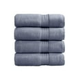 thumbnail image 1 of Great Bay Home Quick-Dry 100% Cotton 4 Pack Bath Towel Set, Chambray Blue, 1 of 6