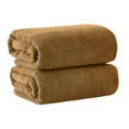 thumbnail image 1 of Great Bay Home Quick Dry Loop Textured 2-Pack Extra Large Bath Sheet Set, 35” x 68”, Mocha, 1 of 6