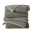 thumbnail image 1 of Great Bay Home Quick Dry Loop Textured 4-Pack Bath Towel Set, 54" x 27", Dark Grey, 1 of 6