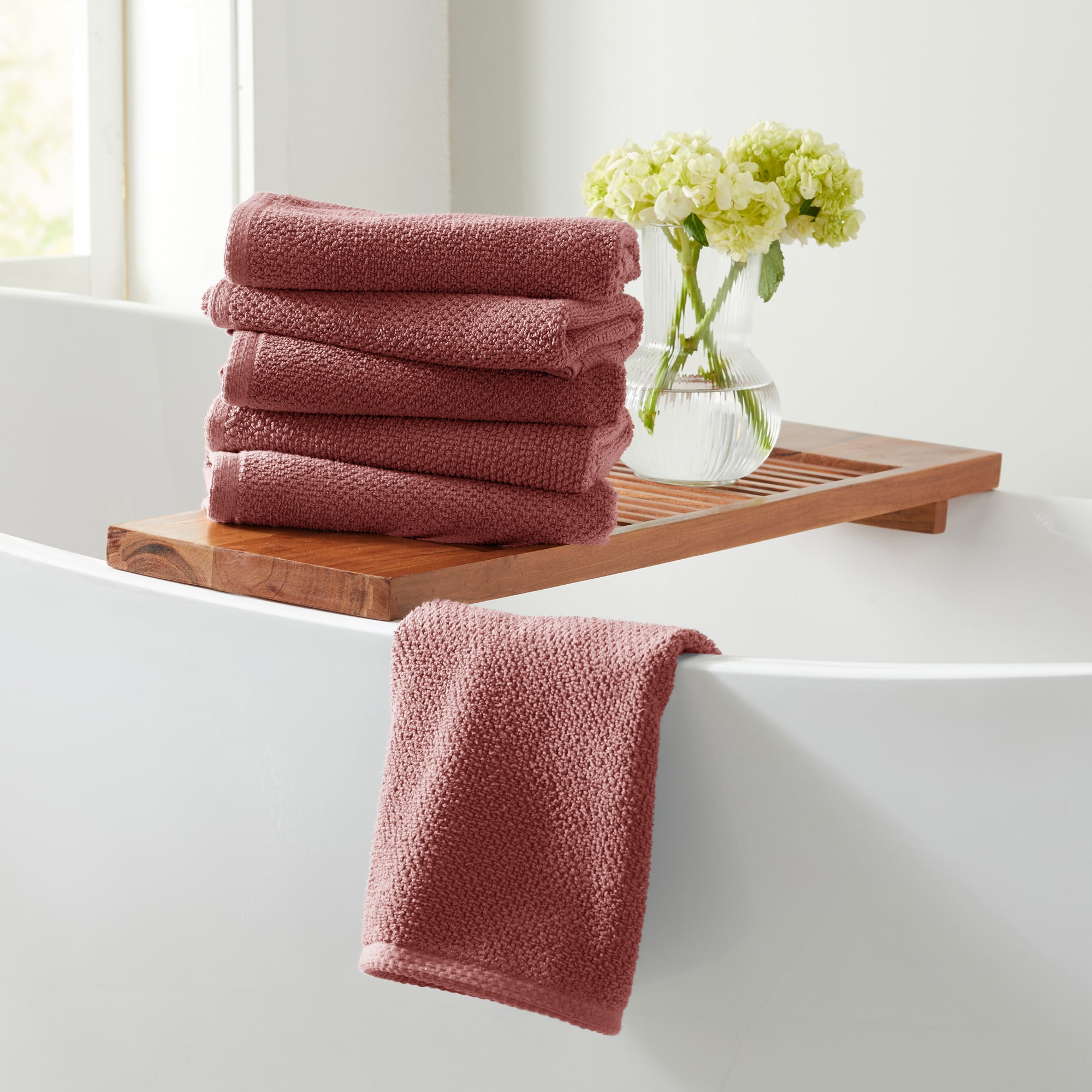 Desert Rose Heavyweight Cotton Hand Towel Set (6 Pieces)