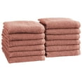 thumbnail image 1 of Great Bay Home Quick Dry Loop Textured 12-Pack Washcloth Set, 13" x 13", Desert Rose, 1 of 6