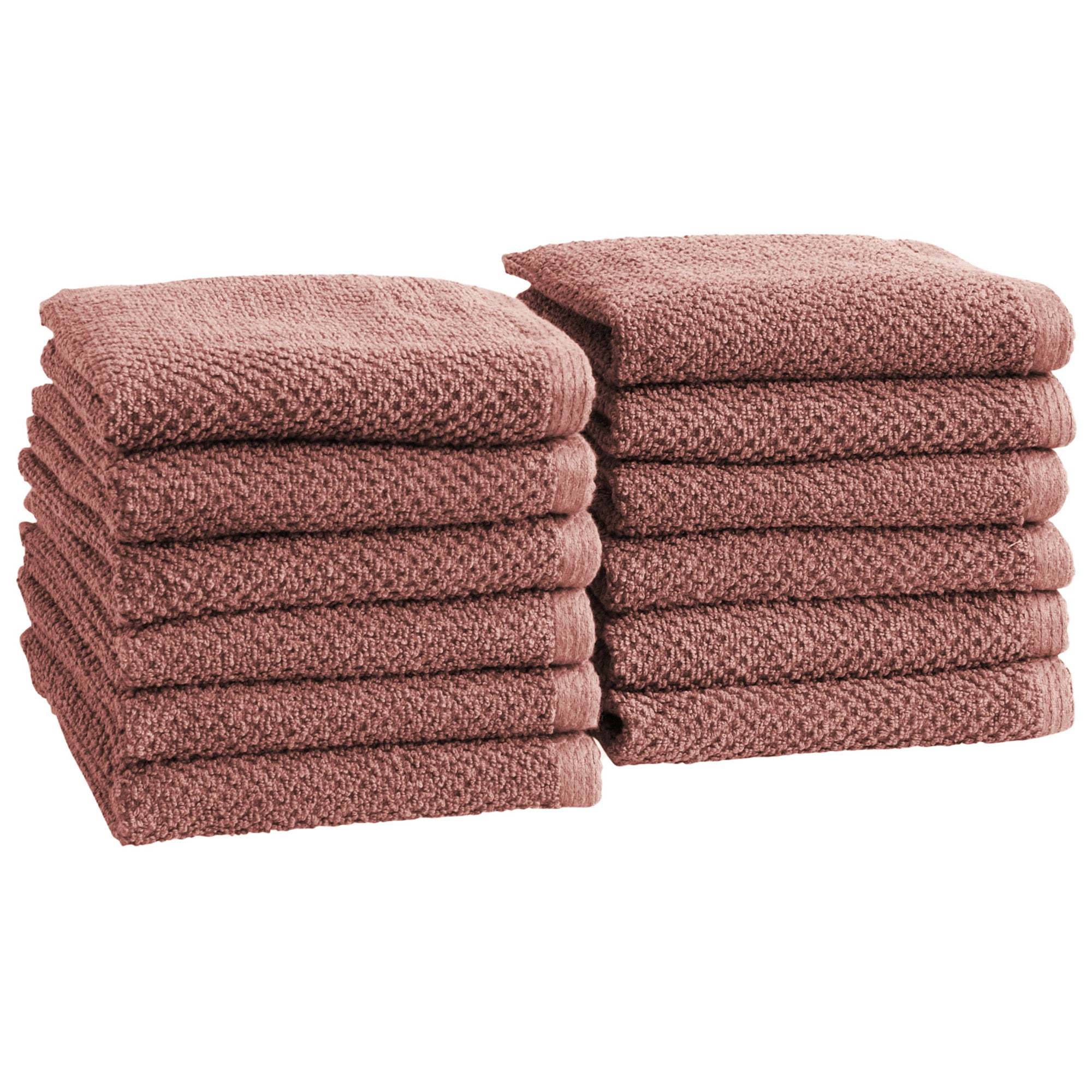 Desert Rose Cotton Quick Dry Textured Washcloth Set of 12