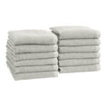 thumbnail image 1 of Great Bay Home Quick Dry Loop Textured 12-Pack Washcloth Set, 13" x 13", Light Grey, 1 of 6