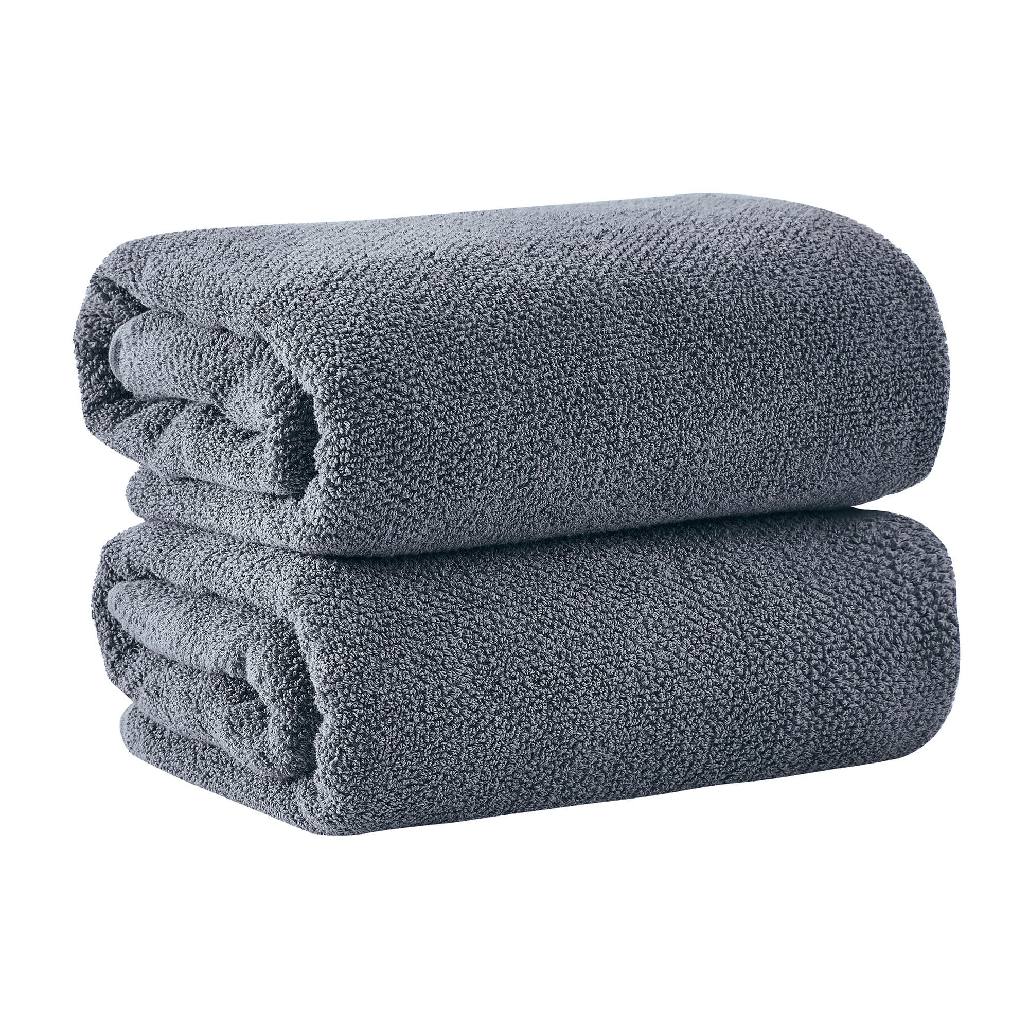 Great Bay Home Quick Dry Loop Textured 2-Pack Extra Large Bath Sheet Set, 35” x 68”, Chambray Blue - Walmart.com