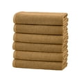 thumbnail image 1 of Great Bay Home Quick Dry Loop Textured 6-Pack Hand Towel Set, 26" x 16", Mocha, 1 of 6