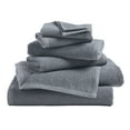 thumbnail image 1 of Great Bay Home Quick Dry Loop Textured 6-Piece Towel Set, Chambray Blue, 1 of 6