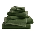 thumbnail image 1 of Great Bay Home Quick Dry Loop Textured 6-Piece Towel Set, Forest Green, 1 of 6