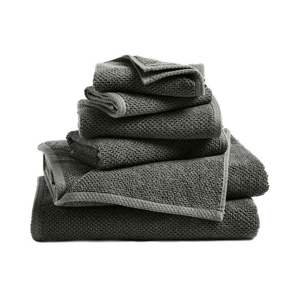 Great Bay Home Quick Dry Loop Textured 6-Piece Towel Set, Midnight