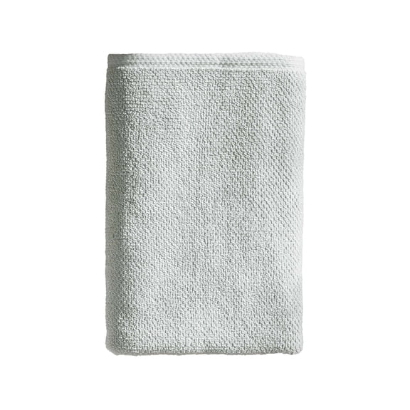 Great Bay Home Quick Dry Loop Textured Bath Towel, 54" x 27", Light Grey