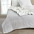 thumbnail image 1 of Great Bay Home Ribbed Plush Sherpa Reversible Throw Blanket (Full / Queen, Light Grey), 1 of 5
