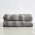thumbnail image 1 of Great Bay Home Ribbed Terry Quick Dry Towel Set (Bath Towel (2-Pack), Dark Grey), 1 of 6