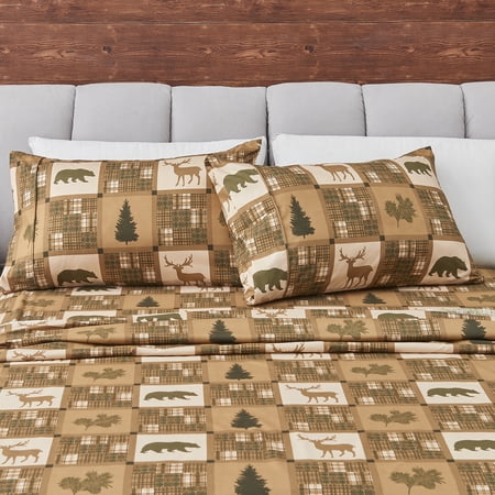 Great Bay Home Rustic Inspired Microfiber Sheet Set (King, Stonehurst)