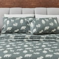 thumbnail image 1 of Great Bay Home Rustic Lodge Microfiber Wrinkle Resistant Sheet Set  (Queen, Lodge - Forest Animal - Dark Grey), 1 of 5