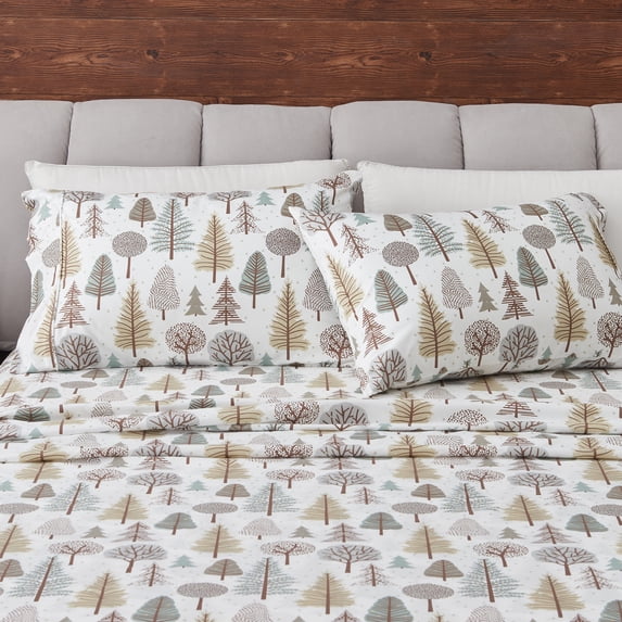 Great Bay Home Rustic Inspired Microfiber Sheet Set (Queen, Forest Trail)