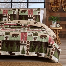 Great Bay Home Rustic Lodge Reversible Reversible Quilt Set With Shams  (Full / Queen, Wilder)