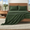 thumbnail image 1 of Great Bay Home Solid Flannel Sheet Set - 100% Turkish Cotton - Double Brushed - Twin, Spruce Green, 1 of 6
