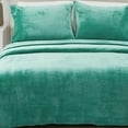 thumbnail image 1 of Great Bay Home Solid Velvet Plush Warm and Cozy Fleece Sheet Set (Queen, Aqua), 1 of 6