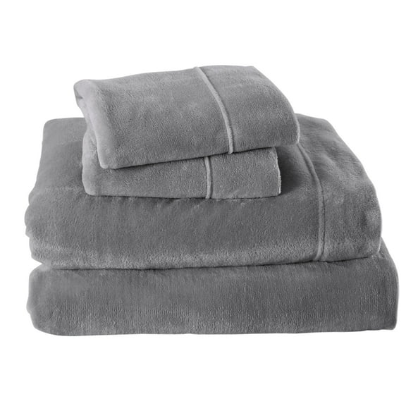 Great Bay Home Extra Soft Cozy Velvet Plush Sheet Set. Deluxe Bed Sheets with Deep Pockets.