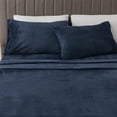thumbnail image 1 of Velvet Plush Fleece Solid Sheet Set, Queen, 4 Pieces, 1 of 6