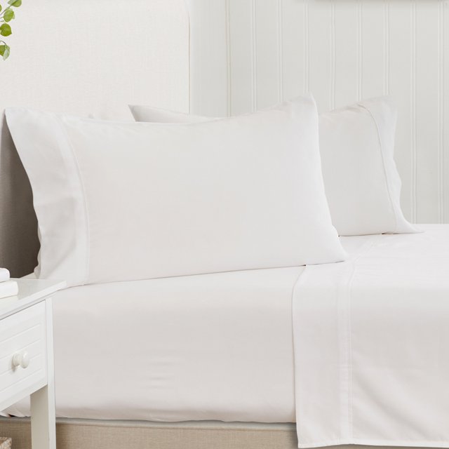 Great Bay Home Solid Viscose from Bamboo WrinkleResistant Sheet Set