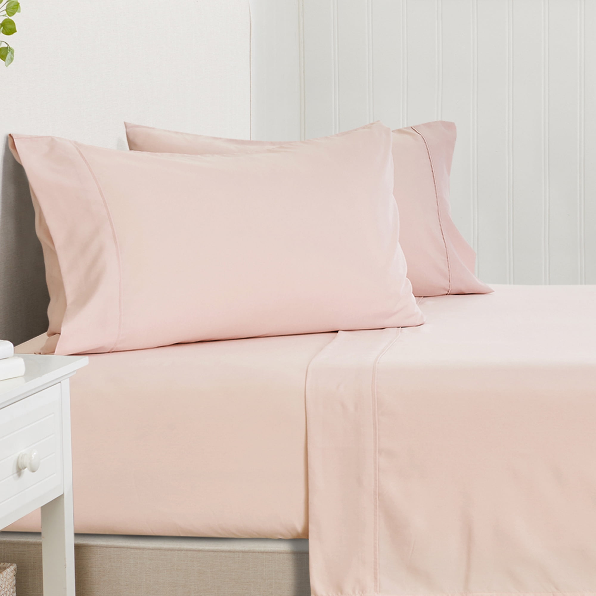 Great Bay Home Solid Viscose from Bamboo WrinkleResistant Sheet Set