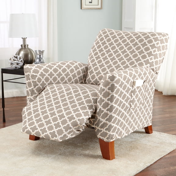 Great Bay Home Stretch Twill Recliner Slipcover (Recliner, Beige)