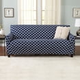 thumbnail image 1 of Great Bay Home Stretch Twill Sofa Slipcover (Sofa, Navy), 1 of 5