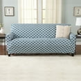 thumbnail image 1 of Great Bay Home Stretch Printed Washable Sofa Slipcover  (Sofa, Smoke Blue), 1 of 6