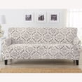 thumbnail image 1 of Great Bay Home Stretch Velvet-Plush Washable Sofa Slipcover (Sofa, Dark Grey – Snowflake), 1 of 4