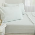 thumbnail image 1 of Great Bay Home Striped Microfiber Wrinkle Resistant Sheet Set  (Full, Light Grey), 1 of 7