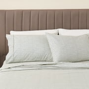 Great Bay Home Striped Ultra-Soft Microfiber Sheet Set Queen, Stripe - Blue