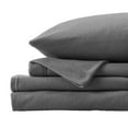 thumbnail image 1 of Great Bay Home Super Soft Extra Plush Fleece Warmer Sheet Set  (King, Charcoal), 1 of 7