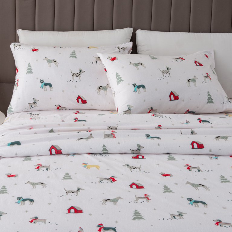 Bedding Comforter Set, 4 Pieces Bedding Set, Duvet Cover Sets Flannel  Fleece Panel Band Bedding Set Duvet Cover Bed Winter Flower Print Linen  Fitted