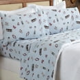thumbnail image 1 of Great Bay Home Turkish Cotton Printed Flannel Sheet Set  (Twin XL, Tobogan), 1 of 6