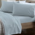 thumbnail image 1 of Great Bay Home Turkish Cotton Solid Flannel Sheet Set  (Twin XL, Soft Blue), 1 of 7