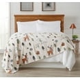 thumbnail image 1 of Great Bay Home Velvet Plush Holiday Printed Bed Blanket (King, Wildlife), 1 of 6