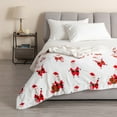 thumbnail image 1 of Great Bay Home Velvet Plush Fleece Reversible Sherpa Warm and Cozy Holiday Throw  (50" x 60" Throw, Jolly Santa), 1 of 5