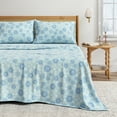 thumbnail image 1 of Great Bay Home 4-Piece 100% Turkish Cotton Flannel Sheet Set, Full, Blue Snowflake, 1 of 6