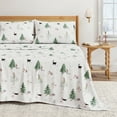 thumbnail image 1 of Great Bay Home 4-Piece 100% Turkish Cotton Flannel Sheet Set, Full, Winter Cats, 1 of 6