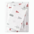 thumbnail image 1 of Great Bay Home Lodge Flannel Sheet Set - 100% Turkish Cotton - Double Brushed - King, Winter Trees - Red, 1 of 5