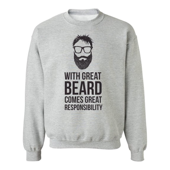 Great Beard Quote Sweatshirt Men -Image by Shutterstock, Male x-Large