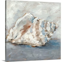 Great Big Canvas "Blue Shell Study II"  by Ethan Harper Light Gray Black contemporary  Wrapped Canvas Print Wall Artwork