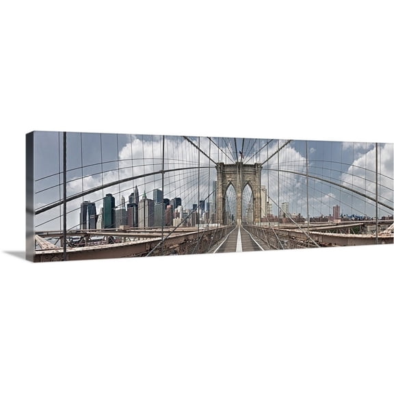 Great Big Canvas "Brooklyn Bridge" by Shelley Lake Dark Gray Wrapped Canvas Print Wall Artwork