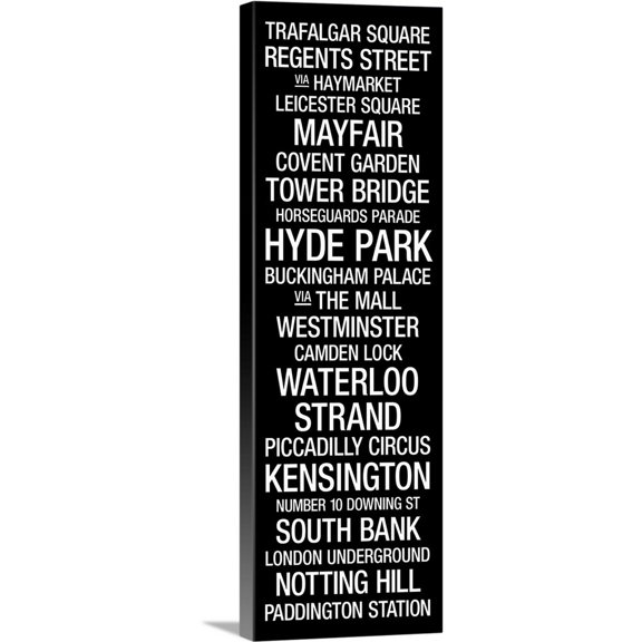 Great Big Canvas "Bus Roll: London" by Kate Lillyson White Gray Wrapped Canvas Print Wall Artwork