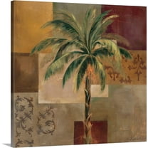 Great Big Canvas "Charleston Palm I"  by Silvia Vassileva Black    Wrapped Canvas Print Wall Artwork
