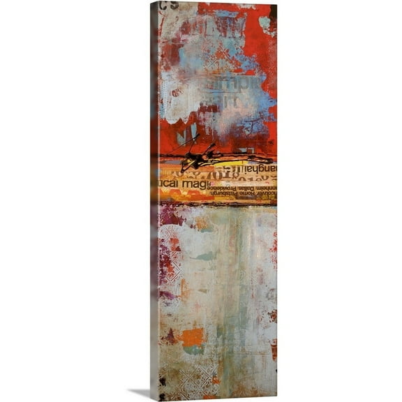 Great Big Canvas "Curtain Call"  by Erin Ashley Silver Dark Gray   Wrapped Canvas Print Wall Artwork