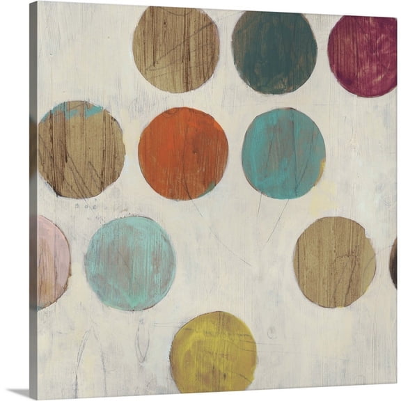 Great Big Canvas "Dot Matrix I" by June Erica Vess Gray Black Contemporary Wrapped Canvas Print Wall Artwork