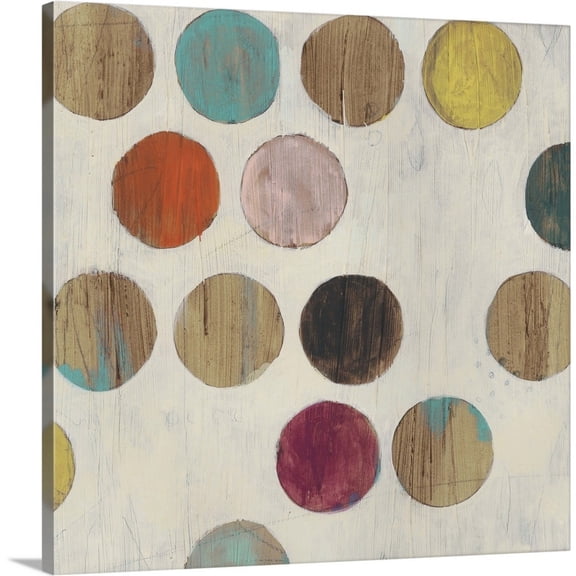 Great Big Canvas "Dot Matrix II" by June Erica Vess Brown Gray Contemporary Wrapped Canvas Print Wall Artwork